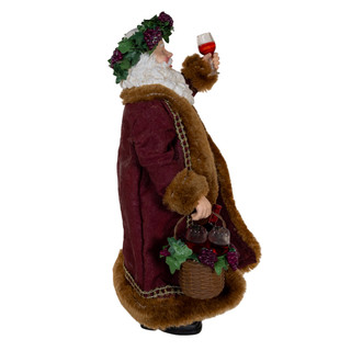 Thumbnail 4: Kurt Adler Kurt Adler 10.5-Inch Fabriché Wine Santa 