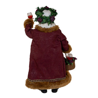 Thumbnail 6: Kurt Adler Kurt Adler 10.5-Inch Fabriché Wine Santa 