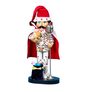 Thumbnail 4: Kurt Adler Kurt Adler 10-Inch Elvis in White Suit Nutcracker. 