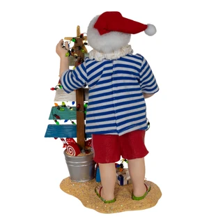 Thumbnail 3: Kurt Adler Kurt Adler 10.5 in Beach Santa Figurine 