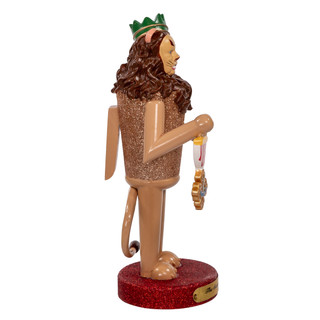 Thumbnail 4: Kurt Adler Kurt Adler 10-Inch Wizard of Oz  Cowardly Lion Nutcracker. 