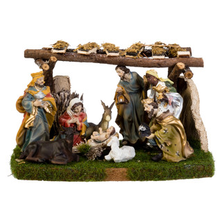 Thumbnail 18: Kurt Adler Kurt Adler 9 Pc. Nativity Set With Figures and Stable 