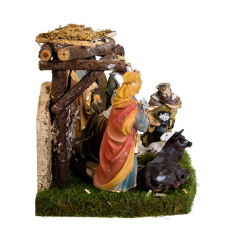 Thumbnail 4: Kurt Adler Kurt Adler 9 Pc. Nativity Set With Figures and Stable 