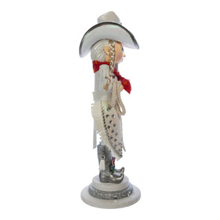 Thumbnail 4: Kurt Adler Kurt Adler 18-Inch Hollywood Rhinestone Cowgirl Nutcracker 