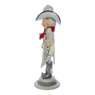 Thumbnail 3: Kurt Adler Kurt Adler 18-Inch Hollywood Rhinestone Cowgirl Nutcracker 