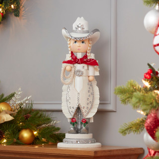 Thumbnail 7: Kurt Adler Kurt Adler 18-Inch Hollywood Rhinestone Cowgirl Nutcracker 
