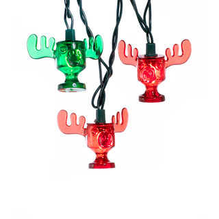 Thumbnail 4: Kurt Adler Kurt Adler 10-Light National Lampoon Red and Green Wally. 