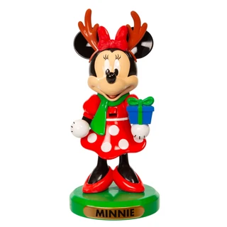 Thumbnail 2: Disney Kurt Adler 6-Inch Disney  Minnie Mouse With Tree Nutcracker. 