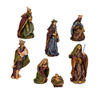 Thumbnail 4: Kurt Adler Kurt Adler 7 Pc. 3.5-Inch Nativity Set 