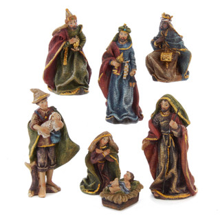 Thumbnail 2: Kurt Adler Kurt Adler 7 Pc. 3.5-Inch Nativity Set 
