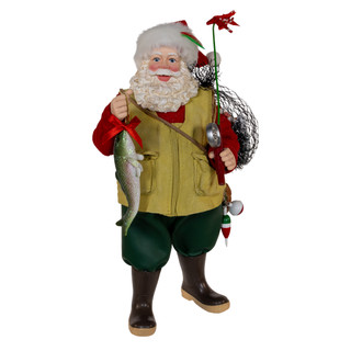 Thumbnail 2: Kurt Adler Kurt Adler 10.5-Inch Fabriché Fisherman Santa 