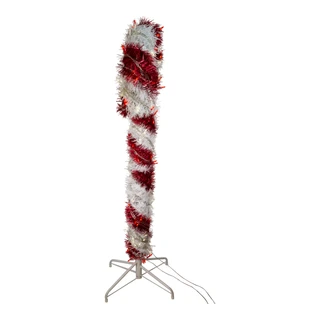 Thumbnail 8: Kurt Adler Kurt Adler 4-Foot Pre-Lit Red and White LED Tinsel Candy. 