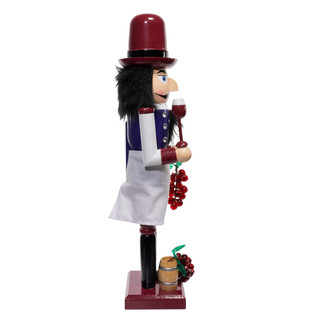 Thumbnail 2: Kurt Adler Kurt Adler 15-Inch Wooden Wine Nutcracker 