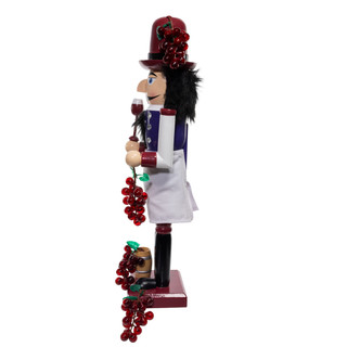 Thumbnail 4: Kurt Adler Kurt Adler 15-Inch Wooden Wine Nutcracker 