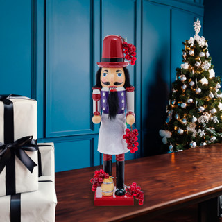 Thumbnail 7: Kurt Adler Kurt Adler 15-Inch Wooden Wine Nutcracker 