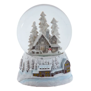 Thumbnail 2: Kurt Adler Kurt Adler 120MM Musical Snowy House Water Globe 