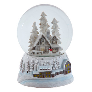 Thumbnail 1: Kurt Adler Kurt Adler 120MM Musical Snowy House Water Globe 
