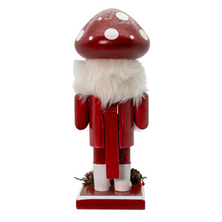 Thumbnail 6: Kurt Adler Kurt Adler 9-Inch Wooden Mushroom Santa Nutcracker 