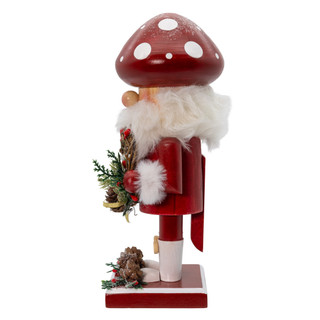 Thumbnail 8: Kurt Adler Kurt Adler 9-Inch Wooden Mushroom Santa Nutcracker 