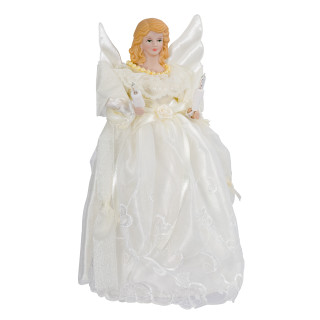 Thumbnail 4: Kurt Adler Kurt Adler UL 10-Light 10-Inch Gold and Ivory Angel Treetop. 