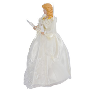 Thumbnail 14: Kurt Adler Kurt Adler UL 10-Light 10-Inch Gold and Ivory Angel Treetop. 