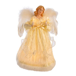 Thumbnail 10: Kurt Adler Kurt Adler UL 10-Light 12-Inch Ivory Angel Treetop. 