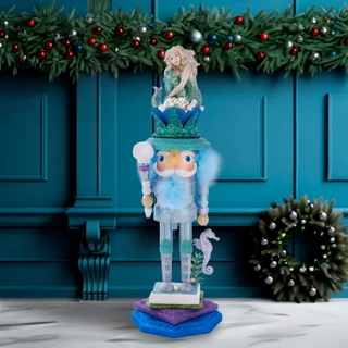 Thumbnail 16: HOLLYWOOD NUTCRACKERS Hollywood Nutcrackers 17.5-Inch Mermaid King Nutcracker 