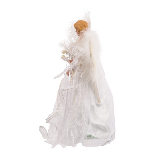 Thumbnail 12: Kurt Adler Kurt Adler 12-Inch White and Silver Fiber Optic LED Angel. 