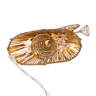 Thumbnail 12: Kurt Adler Kurt Adler 12-Inch 20 Light Incandescent Gold Glitter Angel 