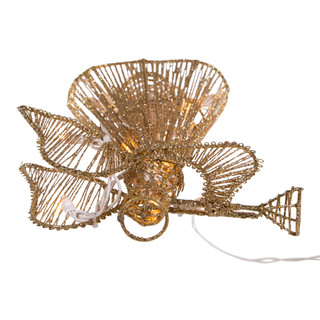Thumbnail 10: Kurt Adler Kurt Adler 12-Inch 20 Light Incandescent Gold Glitter Angel 