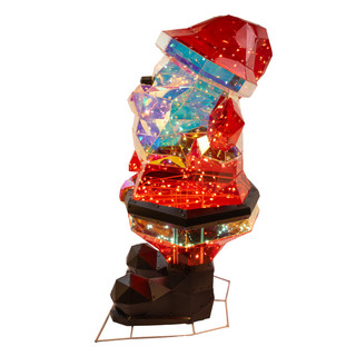 Thumbnail 10: Kurt Adler Kurt Adler 30-Inch Pre-Lit LED Holographic Santa 