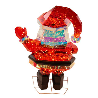 Thumbnail 8: Kurt Adler Kurt Adler 30-Inch Pre-Lit LED Holographic Santa 
