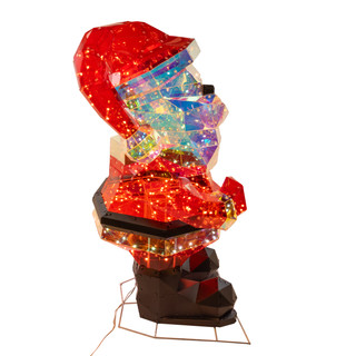 Thumbnail 6: Kurt Adler Kurt Adler 30-Inch Pre-Lit LED Holographic Santa 