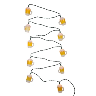 Thumbnail 4: Kurt Adler Kurt Adler 10-Light Plastic Beer Mug Light Set 