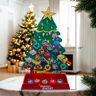 Thumbnail 20: Disney Disney 16 in Advent Tree with Ornaments 