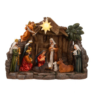 Thumbnail 1: Kurt Adler Kurt Adler 10.4-Inch Battery Operated Light-Up Nativity. 
