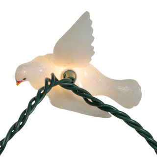 Thumbnail 12: Kurt Adler 10-Light Glitter Dove Light Set 