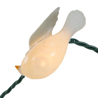 Thumbnail 14: Kurt Adler 10-Light Glitter Dove Light Set 