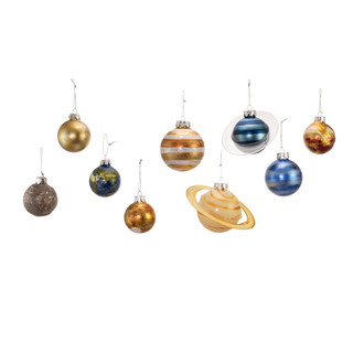 Thumbnail 4: Kurt Adler Kurt Adler 50-70MM Noble Gems Planet Solar System 9-Piece. 