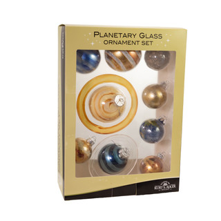 Thumbnail 2: Kurt Adler Kurt Adler 50-70MM Noble Gems Planet Solar System 9-Piece. 