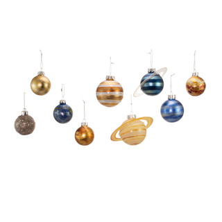 Thumbnail 14: Kurt Adler Kurt Adler 50-70MM Noble Gems Planet Solar System 9-Piece. 