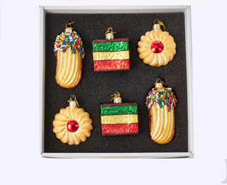Thumbnail 1: Kurt Adler Kurt Adler Noble Gems Cookie Glass Ornament Set. 