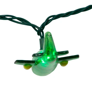 Thumbnail 10: Kurt Adler Kurt Adler UL 10-Light Airplane Light Set. 
