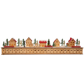 Thumbnail 2: Kurt Adler Kurt Adler 6.7-Inch Pre-Lit Village Advent Calendar 