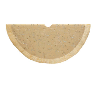 Thumbnail 8: Kurt Adler Kurt Adler 50-inch Gold Sequin Tree skirt. 