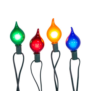 Thumbnail 4: Kurt Adler Kurt Adler UL 10-Light G45 Multicolor Teardrop Light Set. 