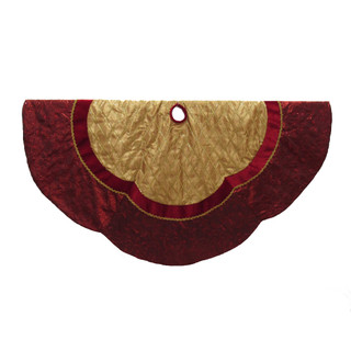 Thumbnail 2: Kurt Adler Kurt Adler 72-Inch Red and Gold Criss-Cross Scallop. 
