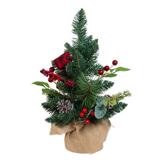 Thumbnail 4: Kurt Adler Kurt Adler 18-Inch Berries and Pinecone Ribbon Tree. 
