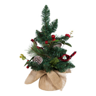 Thumbnail 8: Kurt Adler Kurt Adler 18-Inch Berries and Pinecone Ribbon Tree. 