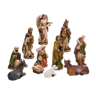 Thumbnail 4: Kurt Adler Kurt Adler 6-Inch Nativity Set with 11 Figures. 